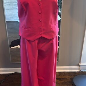 Women's Hot Pink Wide-Leg Pants